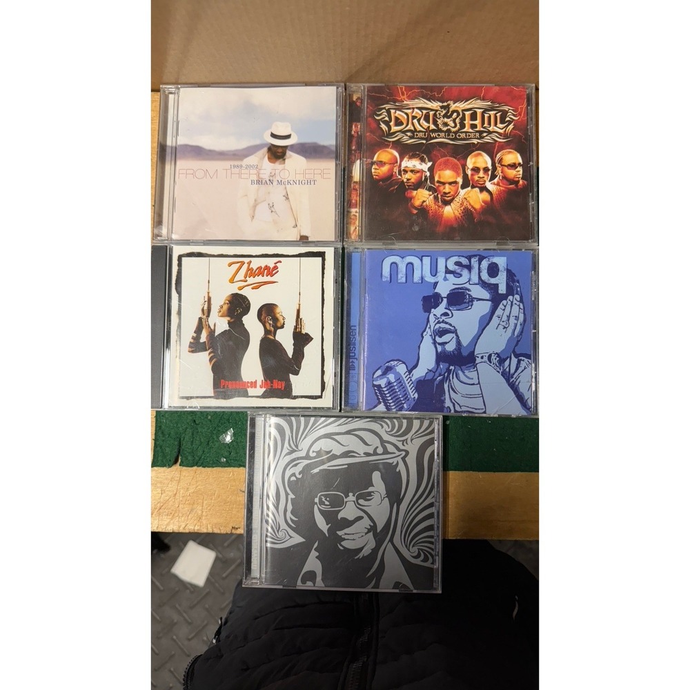 Lot of 5 R&B Hip Hop CDs Musiq Soulchild Dru Hill 7th Time Brian McKnight